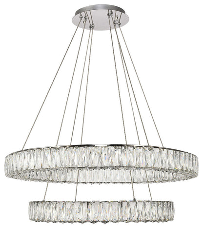 Monroe Integrated LED Chip Light Chrome ChandelierBy Elegant Furniture & Lighting