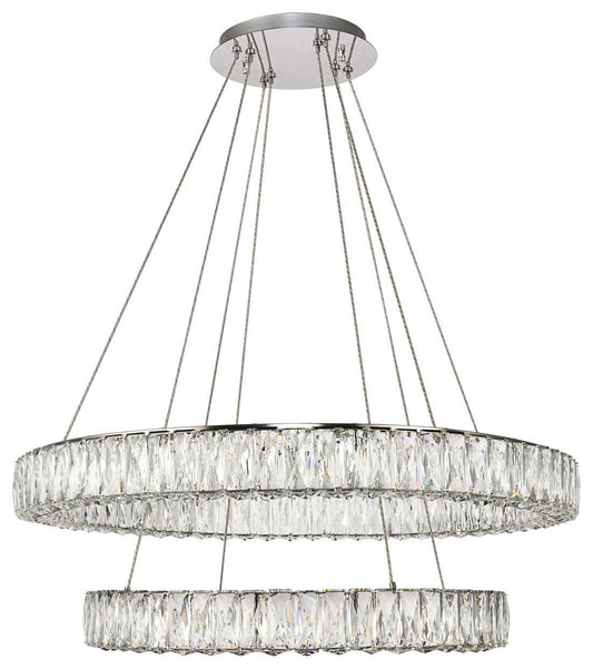 Monroe Integrated LED Chip Light Chrome ChandelierBy Elegant Furniture & Lighting