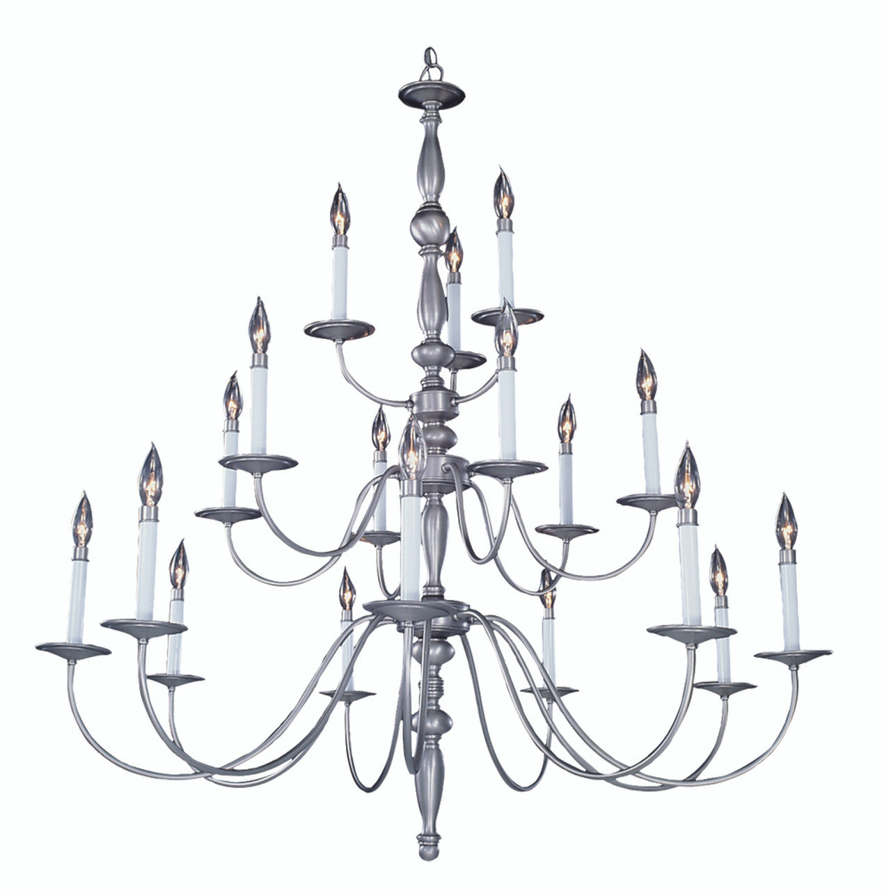 Napoleonic Chandelier, 9-Light, White, White Marble Glass Shade, 28"W (7889 MB/WH YCX7)