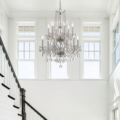 Crystorama Lighting Group 1137-CL-SAQ Traditional Crystal 12 - Polished BrassBy Crystorama Lighting