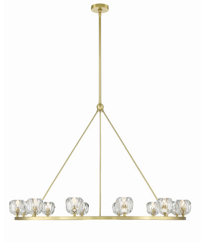 Aragon 12-Light Soft Brass Chandelier, Faceted Cut CrystalBy Crystorama Lighting