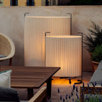 42 inch Modern Japanese-Style Fabric Outdoor Floor Lamp