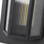 Black Rectangular Transparent Acrylic LED Outdoor Wall Lights