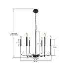 6 Lights Iron Candlestick Creative American Style Rustic Chandelier
