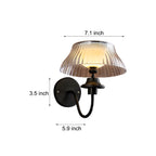 Black Metallic Arm Solar Outdoor Wall Light - Adjustable Acrylic Shade