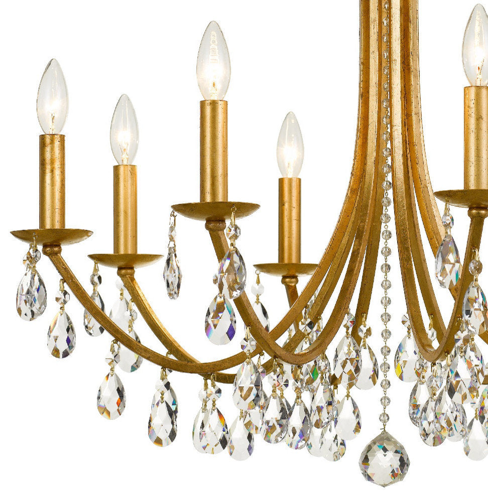 Bridgehampton 8 Light Crystal Bronze ChandelierBy Crystorama Lighting