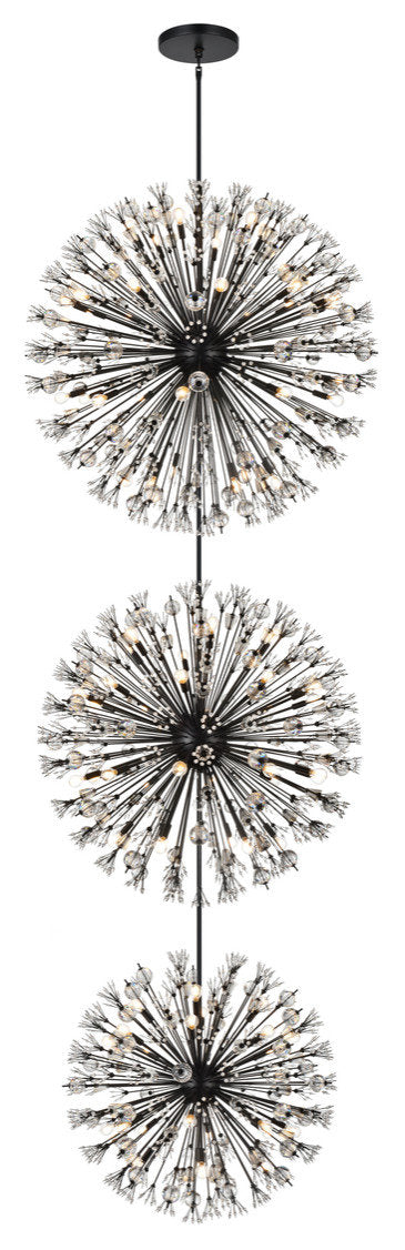Elegant Lighting 48" Three Tiers Crystal Starburst ChandelierBy Elegant Furniture & Lighting