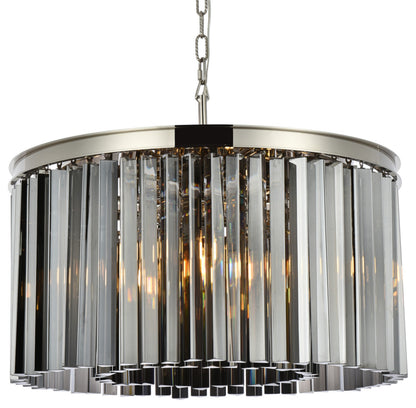 Elegant Lighting 1208D26-SS/RC Sydney 8 Light 26"W Crystal Drum - PolishedBy Elegant Furniture & Lighting