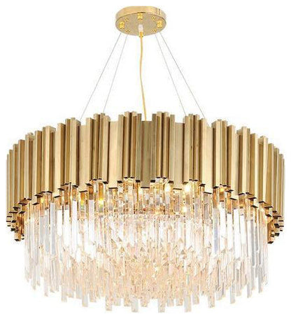 Gio Gold Plated Crystal Chandelier, Diameter 40"By MORSALE