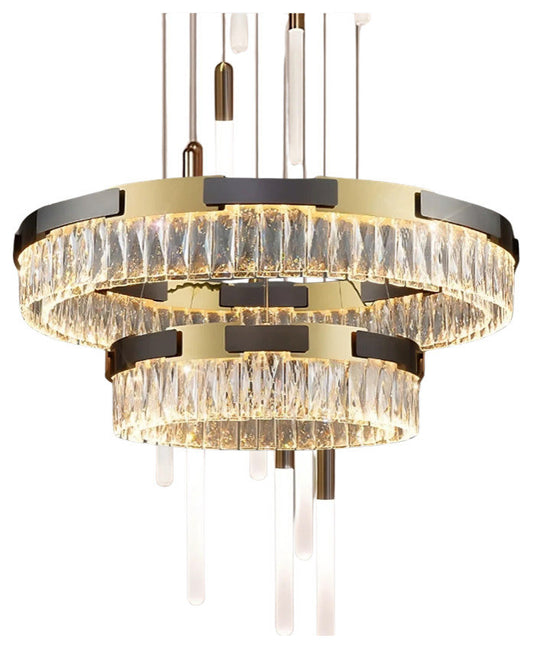 Siena Contemporary Crystal Light Fixture, L100cm/39"By Morsale.com