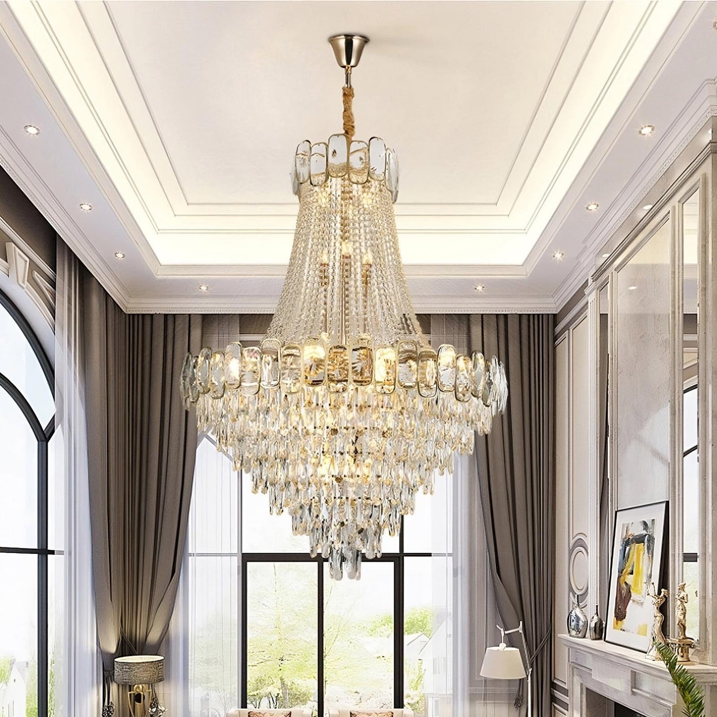 Castel 39" Contemporary ChandelierBy Morsale.com