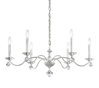 Schonbek Md1006N-40H 6 Light Crystal Chandelier, Polished SilverBy Schonbek