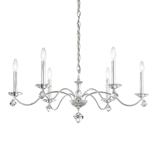 Schonbek Md1006N-40H 6 Light Crystal Chandelier, Polished SilverBy Schonbek