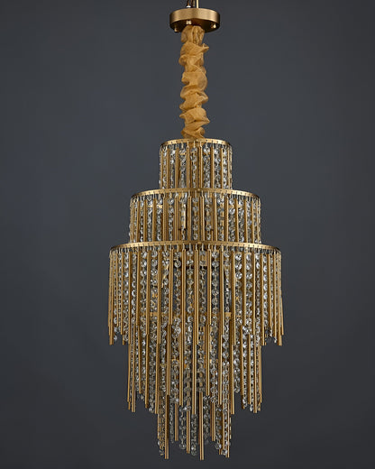 Antibes | Luxury Gold Chandelier With Crystal Balls, Cool Light, Non-DimmableBy Miron Demid LLC