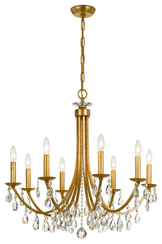 Bridgehampton 8 Light Crystal Bronze ChandelierBy Crystorama Lighting