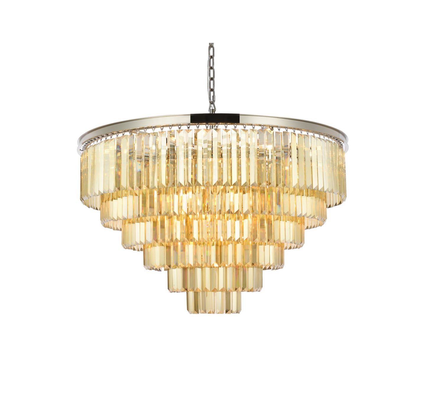 Elegant Lighting 1231D44-GT/RC Sydney 33 Light 44"W Crystal - Polished NickelBy Elegant Furniture & Lighting