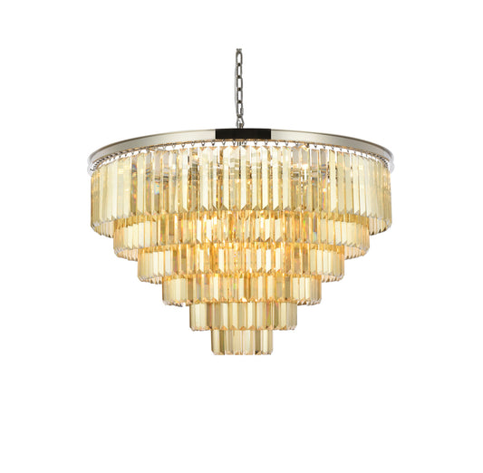 Elegant Lighting 1231D44-GT/RC Sydney 33 Light 44"W Crystal - Polished NickelBy Elegant Furniture & Lighting