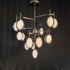 Contemporary Metal Chandelier 51"