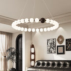 Celestial Bead Ring Chandelier