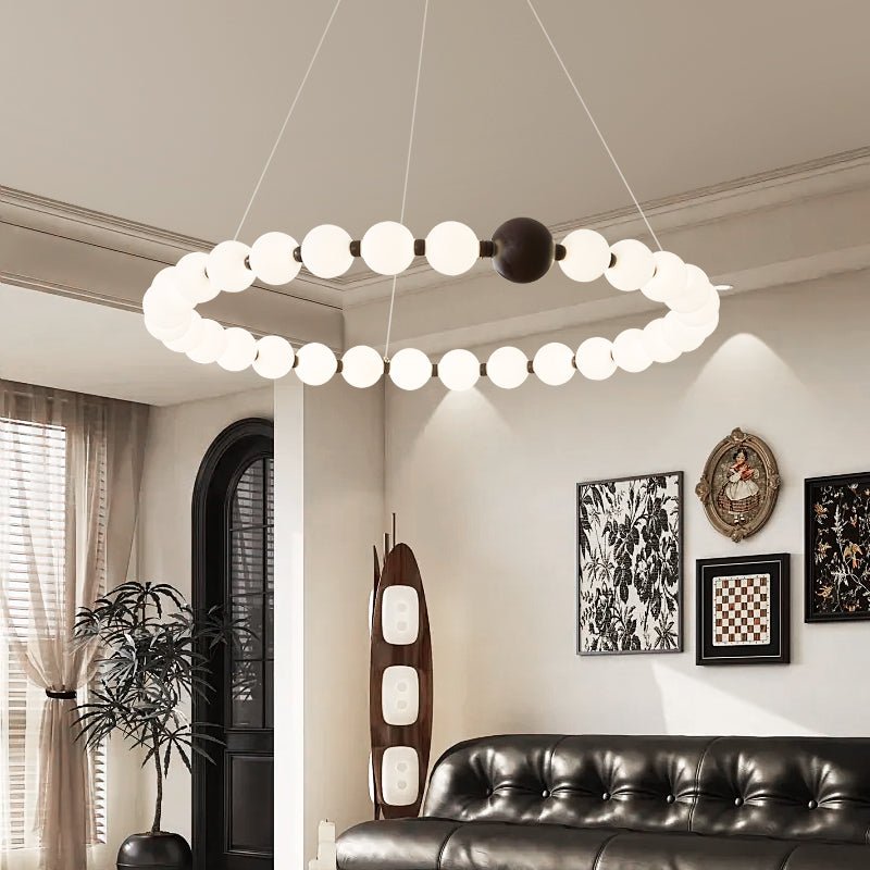 Celestial Bead Ring Chandelier