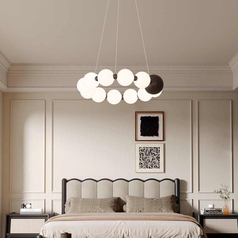Celestial Bead Ring Chandelier