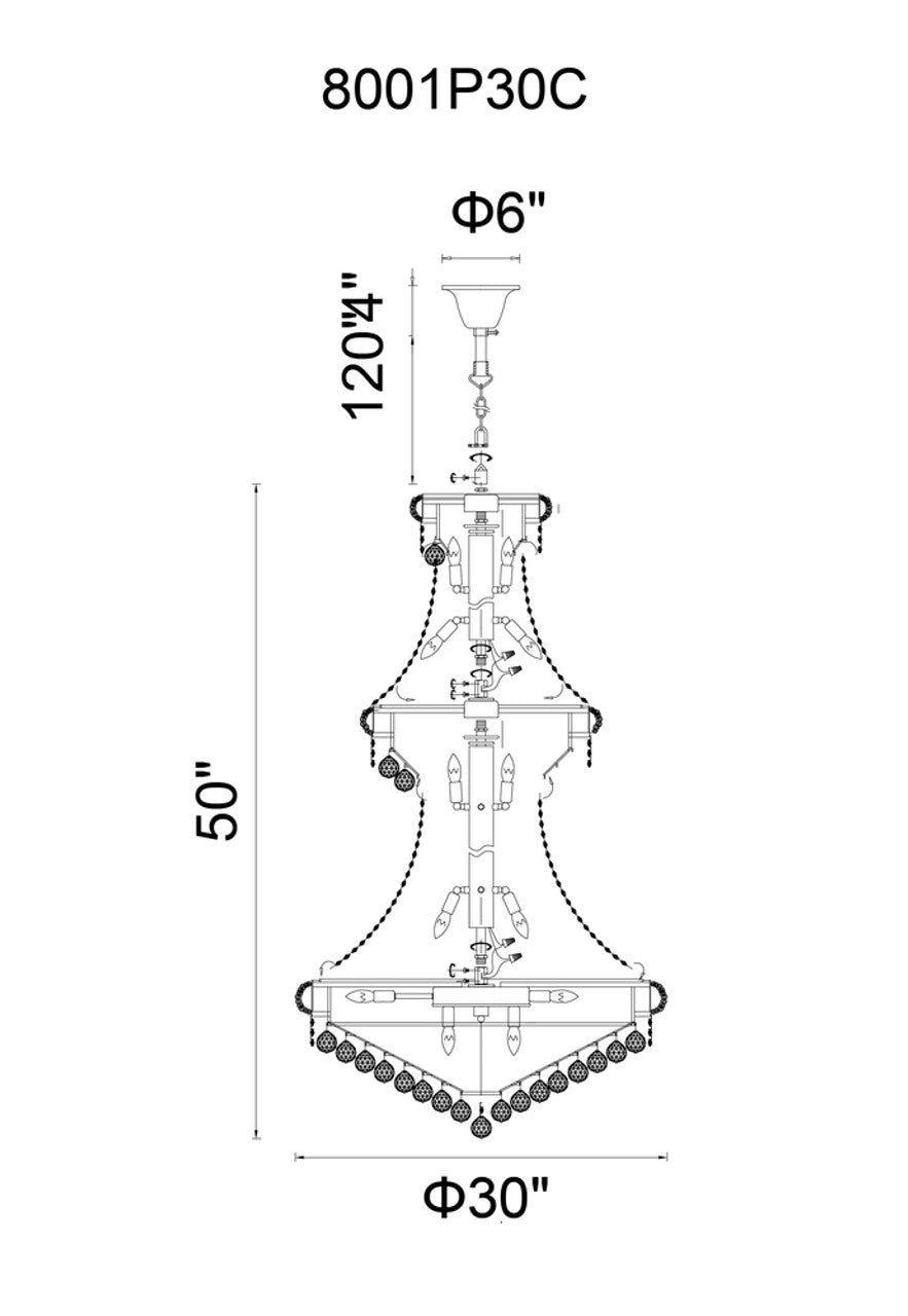 Empire 32 Light Chandelier