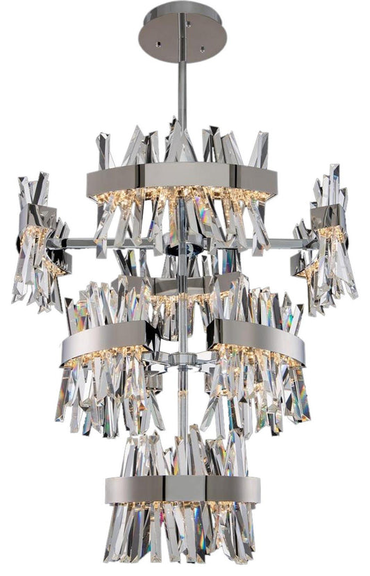 Extra Large LED Foyer Light With CrystalBy KALCO LIGHTING