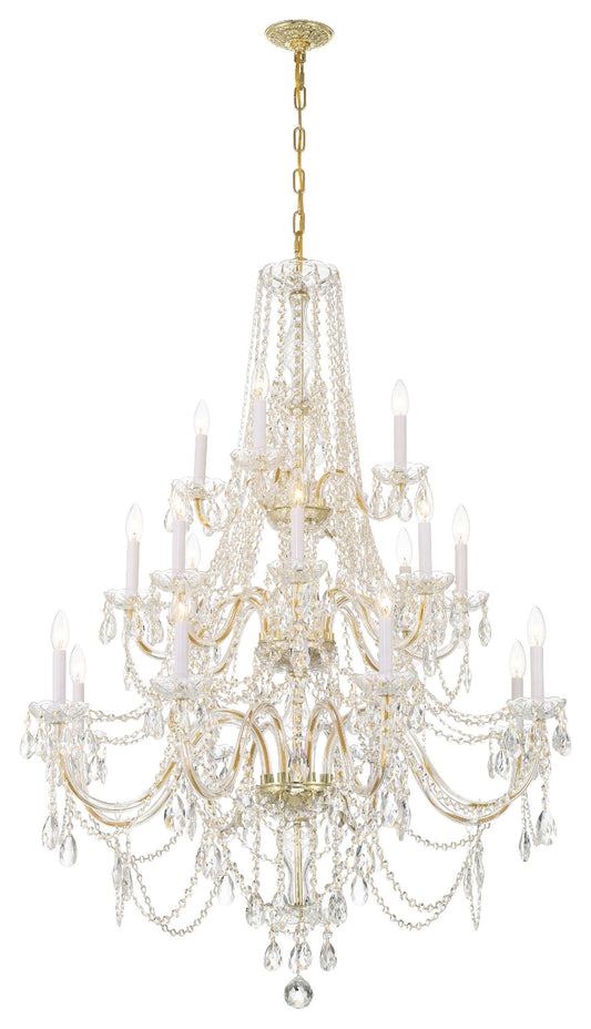 Traditional Crystal 20-Light Polished Brass ChandelierBy Crystorama Lighting