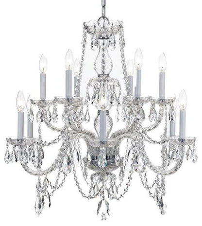 Crystal 12-Light 2-Tier Chandelier in Classic Style, 31"Wx26"HBy Crystorama Lighting