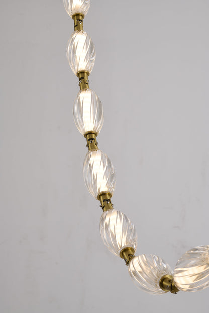 22-Light Brass LED Chandelier With Clear Crystal ShadesBy Design Living