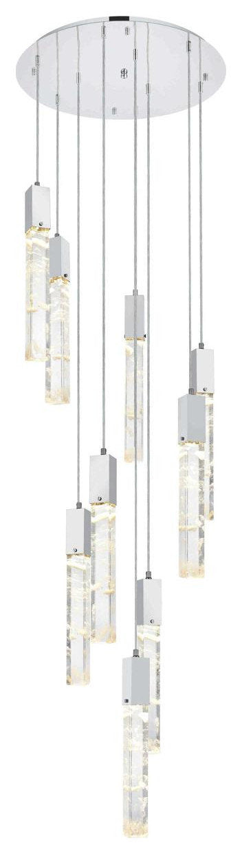 Aurora 9 Light Chandelier, ChromeBy Elegant Furniture & Lighting