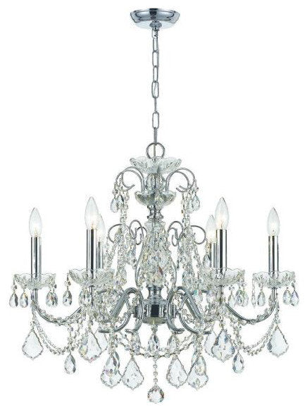 Imperial 6-Light Chandelier in Minimalist Style, 26"Wx24.5"HBy Crystorama Lighting