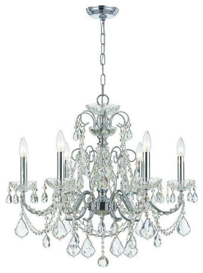 Imperial 6-Light Chandelier in Minimalist Style, 26"Wx24.5"HBy Crystorama Lighting
