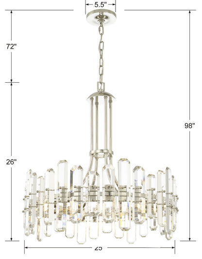 Crystorama Lighting Group BOL-8888 Bolton 8 Light 25"W Crystal - PolishedBy Crystorama Lighting