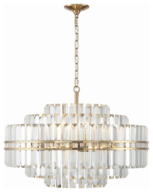 Hayes 16 Light Chandelier, Aged BrassBy Crystorama Lighting