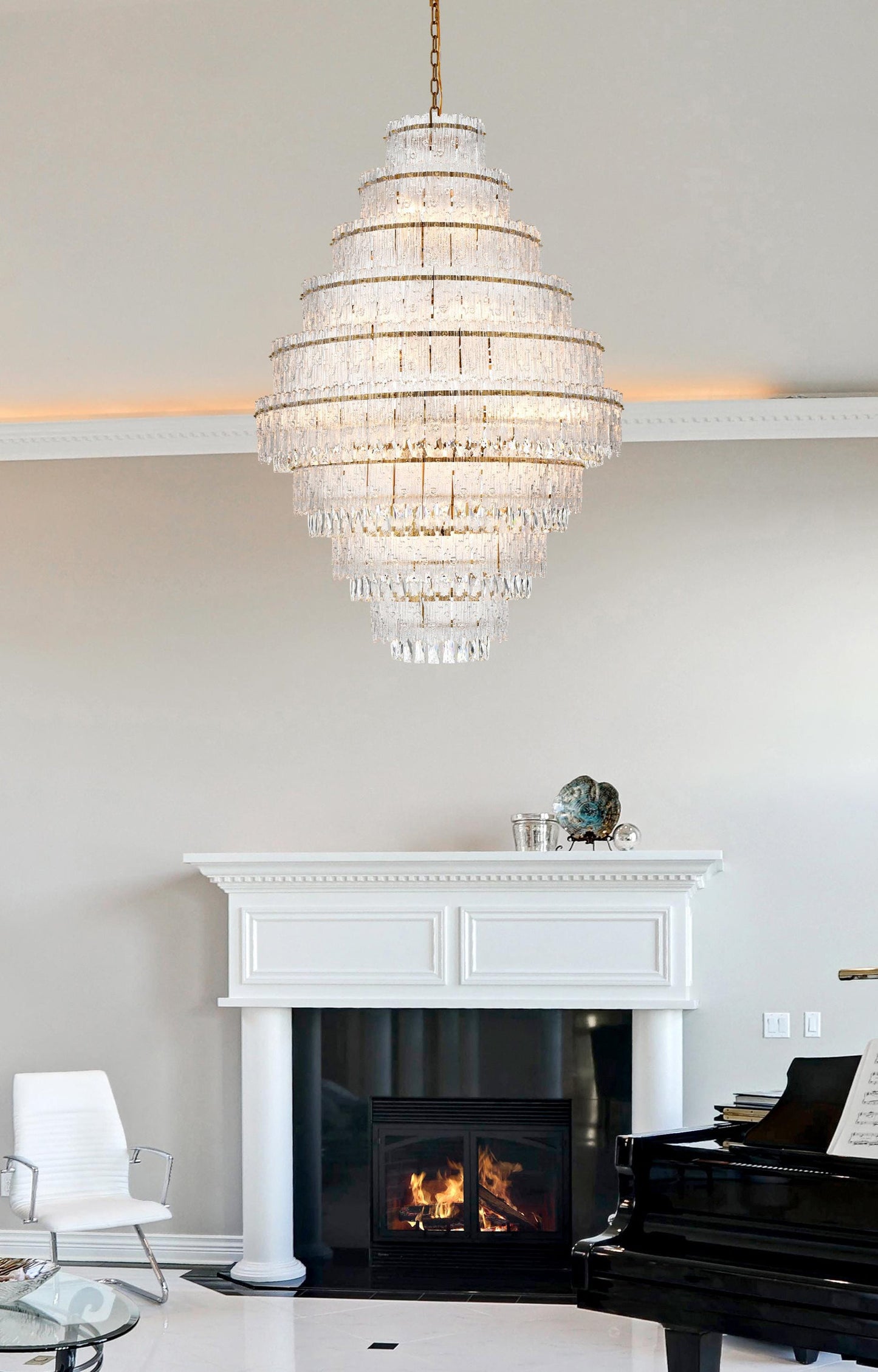 Home Living 36" Chandelier, Satin GoldBy Home Living