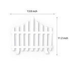 8-Pack Wave-Shaped Solar LED Lighted Garden Fence for Christmas