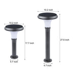 Black Solar Lawn Bollard Light