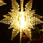 2PCS Creative Snowflakes Decor Waterproof LED Solar Powered Lawn Light