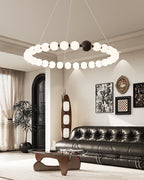 Celestial Bead Ring Chandelier