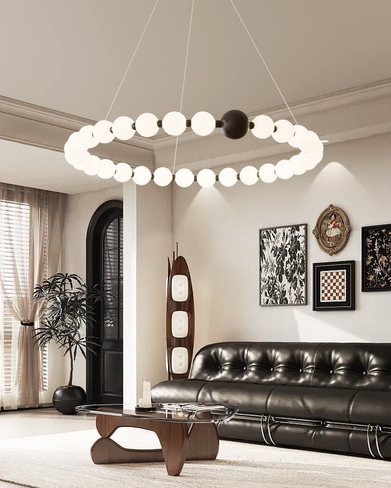 Celestial Bead Ring Chandelier