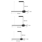 Black Linear Round Marble LED Pendant Light