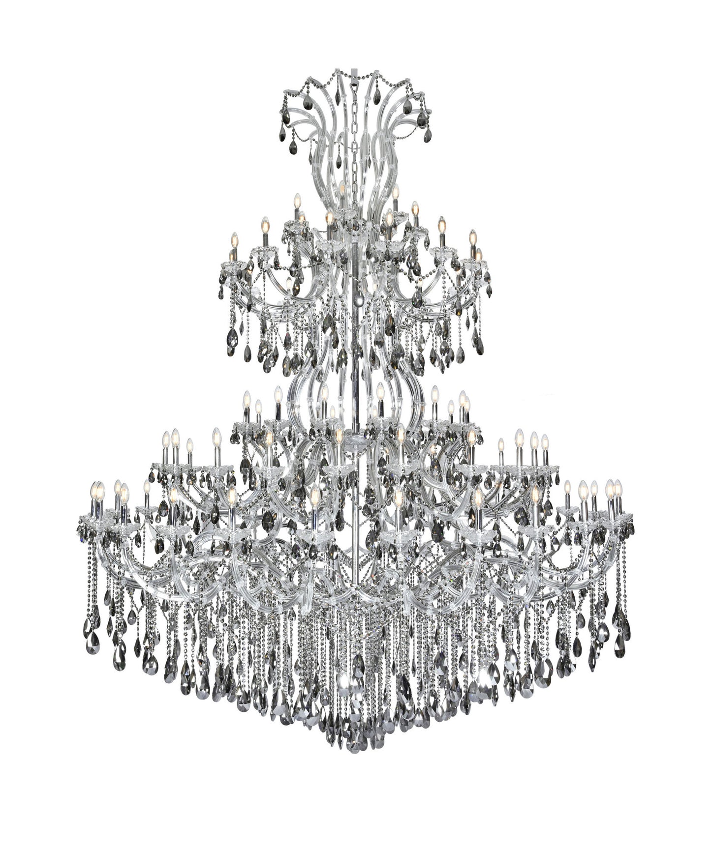 Elegant Lighting 2803G120-SS/RC Maria Theresa 84 Light 96"W - ChromeBy Elegant Furniture & Lighting