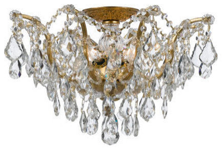Crystorama Filmore 5-Light Swarovski Strass Crystal Semi-Flush, Antique GoldBy Crystorama Lighting