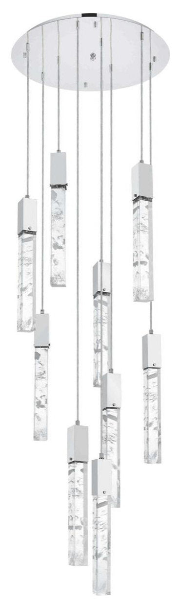 Aurora 9 Light Chandelier, ChromeBy Elegant Furniture & Lighting