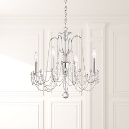 Schonbek Ar1004N-40H 4 Light Crystal Chandelier, Polished SilverBy Schonbek