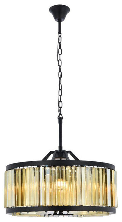 Elegant Lighting 1203D28-GT/RC Chelsea 8 Light 28"W Crystal Drum - PolishedBy Elegant Furniture & Lighting