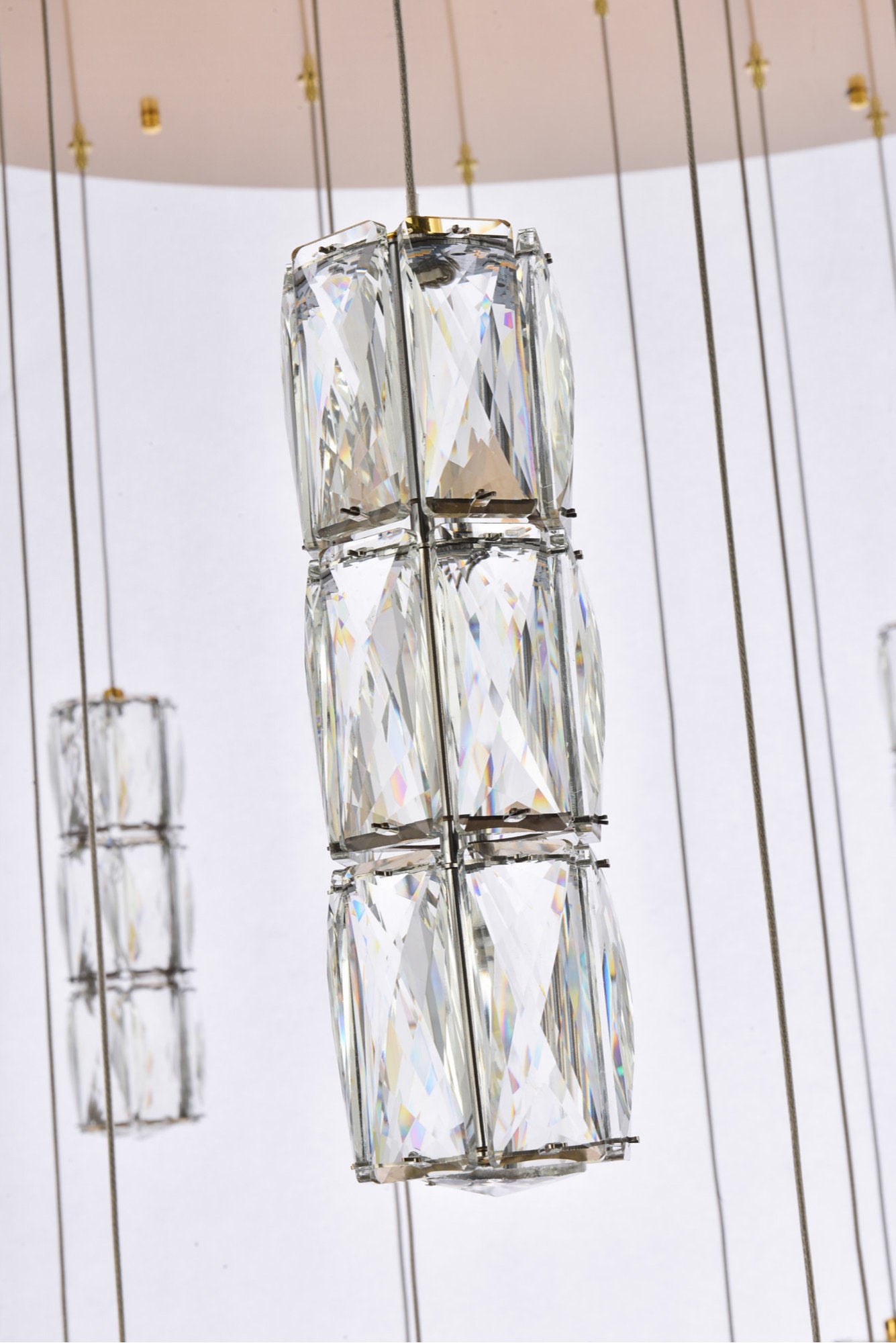 Elegant Lighting 3500D38 Polaris 20 Light 38"W LED Crystal - ChromeBy Elegant Furniture & Lighting