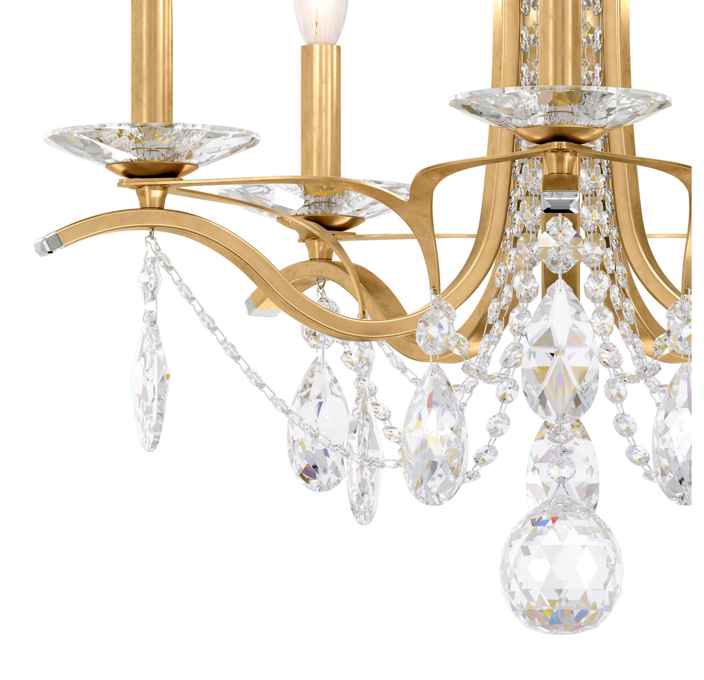 Schonbek Va8355N-22S 5 Light Crystal Chandelier, Heirloom GoldBy Schonbek