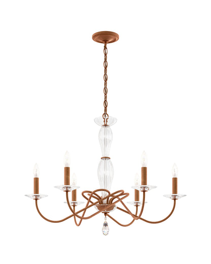 Schonbek Vx1006N-800H 6 Light Crystal Chandelier, Corten SteelBy Schonbek